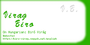 virag biro business card